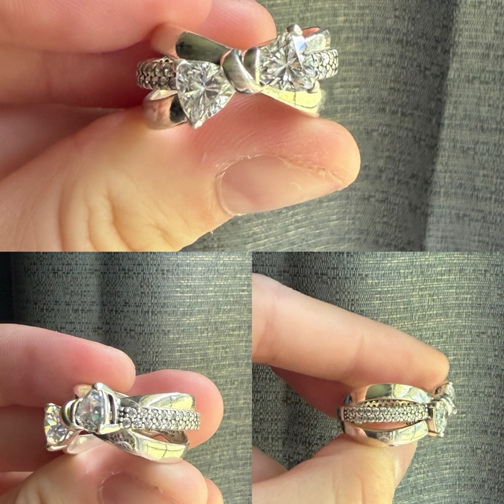 Pandora Silver Bow Ring